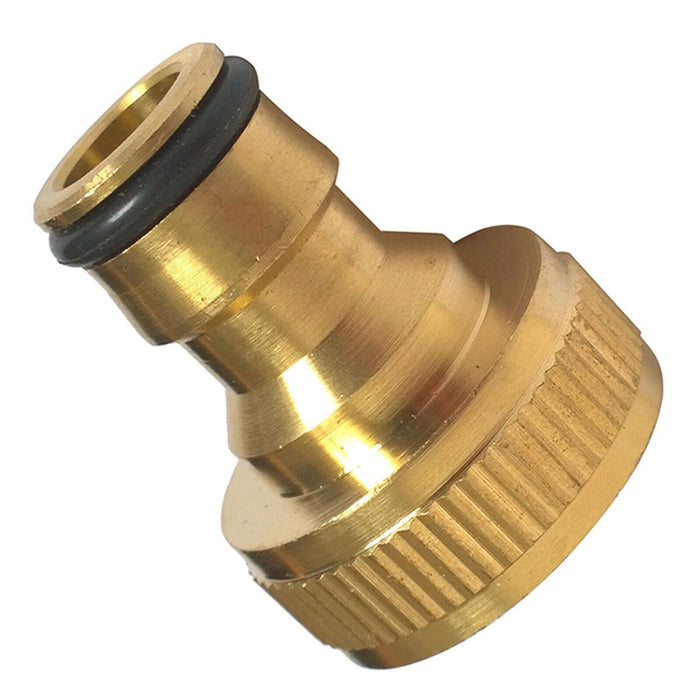 Solid brass garden hose tap adaptor connector