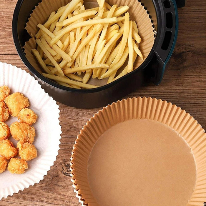 100pc Air Fryer Round Disposable Non-Stick Liner - 16cm/6.3in Baking Image 8