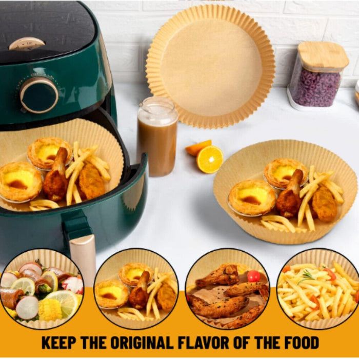 100pc Air Fryer Round Disposable Non-Stick Liner - 16cm/6.3in Baking Image 11