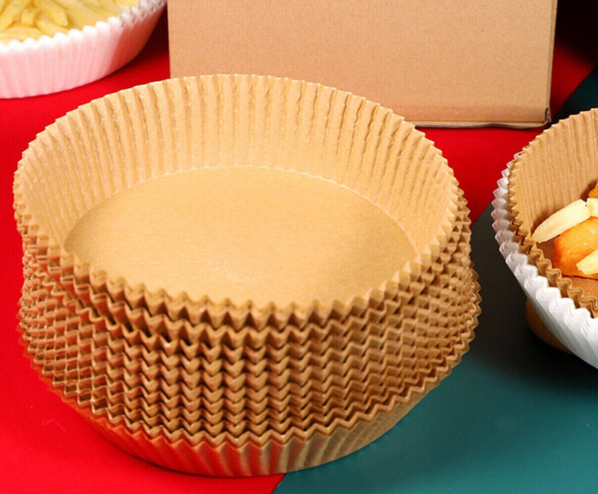 100pc Air Fryer Round Disposable Non-Stick Liner - 16cm/6.3in Baking Image 4