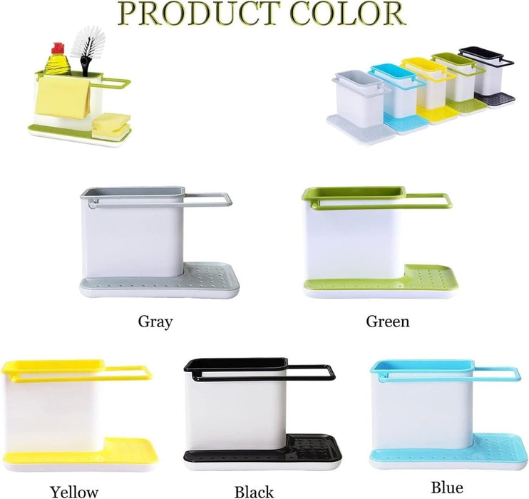MAXPERKX Sink Utensils Sponge Holder Organizer - Kitchen Rack for Sink Rinse and Storage Image 1