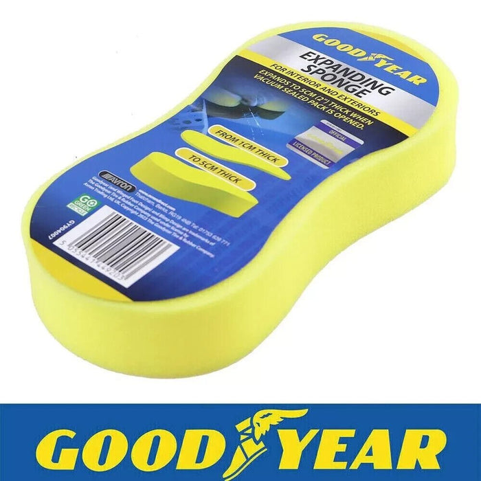 Goodyear Car Washing Sponge Multipurpose Vacuum Compressed Cleaning Accessories