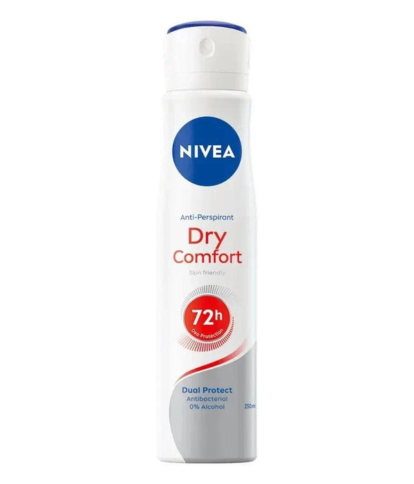 6 x 150ml Nivea Womens DRY COMFORT Deodorant Antiperspirant 72h Protection