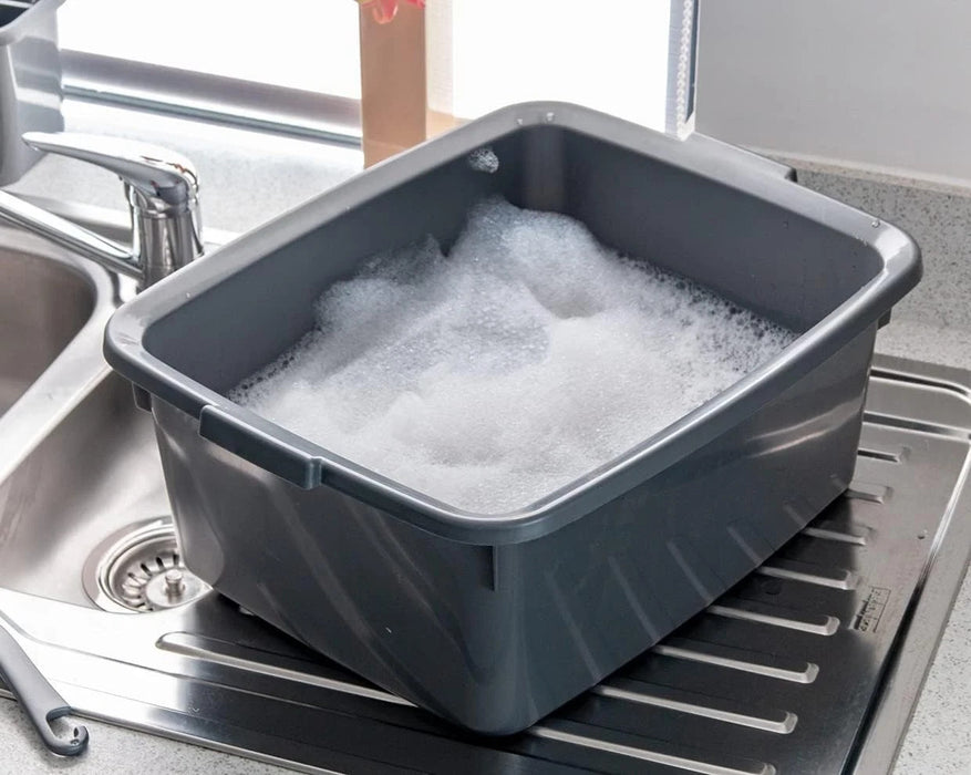 Addis Extra Large Washing Up Bowl 12 Litre Rectangular Belfast Butler - Metallic