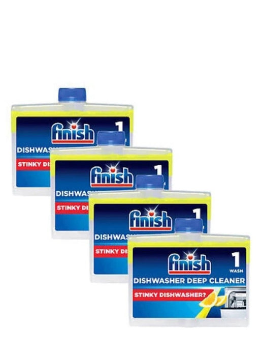 4 x 250ml Finish Dishwasher Cleaner Lemon Sparkle