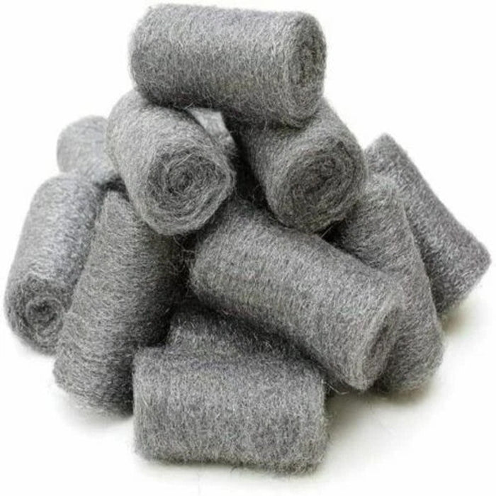 12pcs Steel Wire Mini Wool Pads Smoothing Rust Removal Fine Sanding Grease Grade