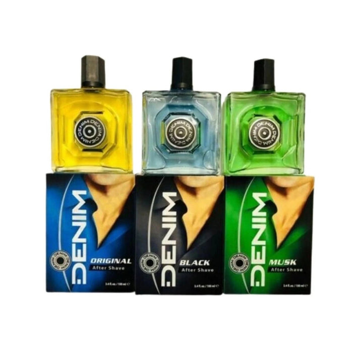 3 X Denim Aftershave Original Black Mix – 100ml – Classic Scent for Men