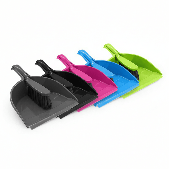 Hand Held Dustpan & Brush Set Easy Sweeping Cleaning Floor Soft Dust Pan Office
