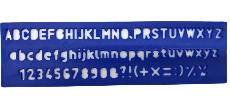 4Pcs Stencil Set 5mm to 30mm Alphabet Letters Number Plastic Large Lettering