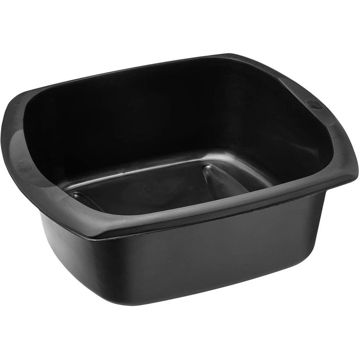 Addis Rectangular Washing Up Bowl, Soft Black, 9.5 Litre