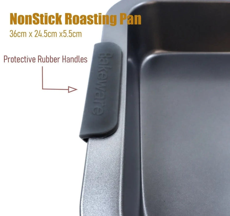 Large Roasting Tin Tray Pan Non Stick Deep Turkey & Meat Backing Oven Tray Dish