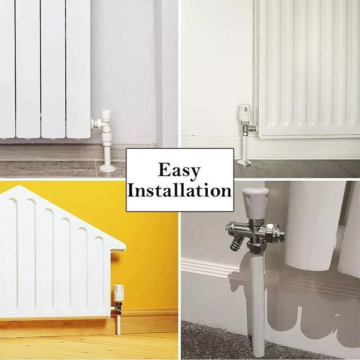 8 White Radiator Pipe Covers Sleeves Shrouds Snap Around Pipes Cover 19.5cm