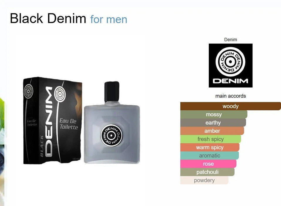 2 X Denim BLACK EDT Mens Aftershave Lotion 100ml Long lasting scent FREE POST