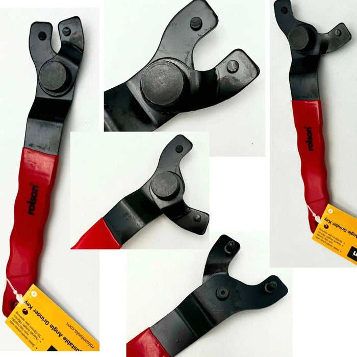 Rolson Adjustable Angle Grinder Key Pin Wrench Spanner 20-50mm