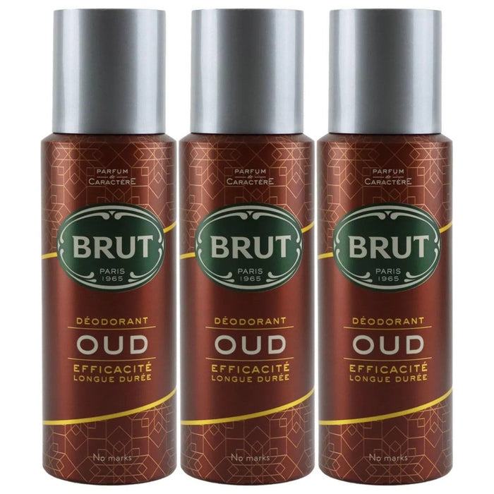 BRUT OUD Men's Deodorant Spray 200ml - Long-Lasting Body Spray - Authentic UK