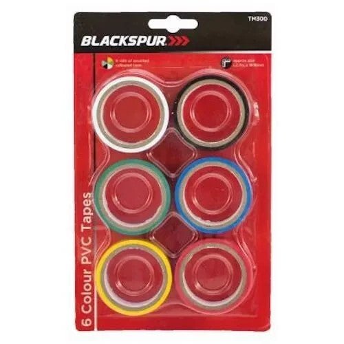 Coloured Electrical Insulating Tape PVC 6pcs Flame Retardant Insulation Tapes