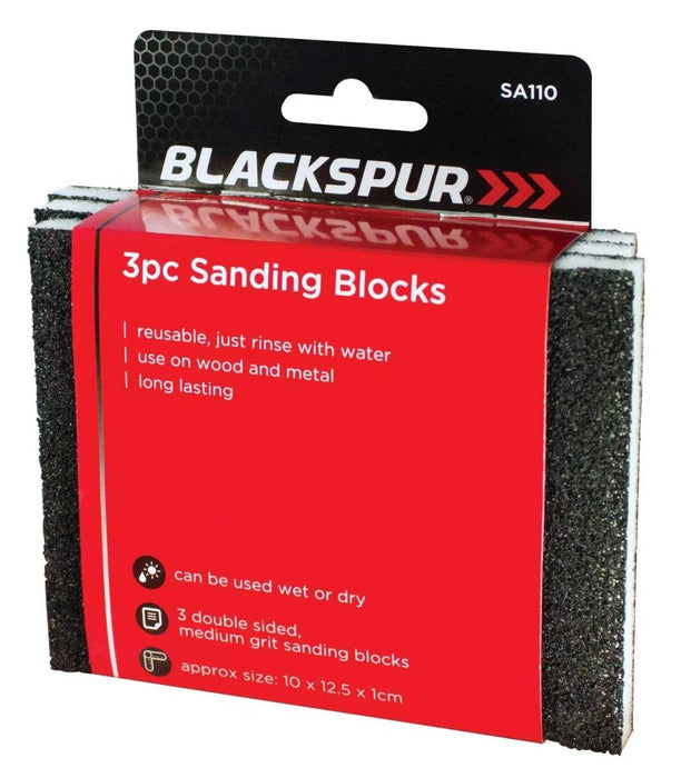 Blackspur SA110 Sanding Blocks 3 Pack