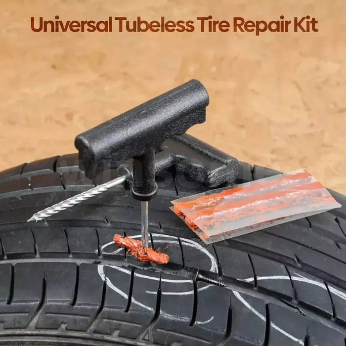 Tire Repair Kit Motorcycle Car Van Tubeless Tyre Puncture Tool Plug Emergency