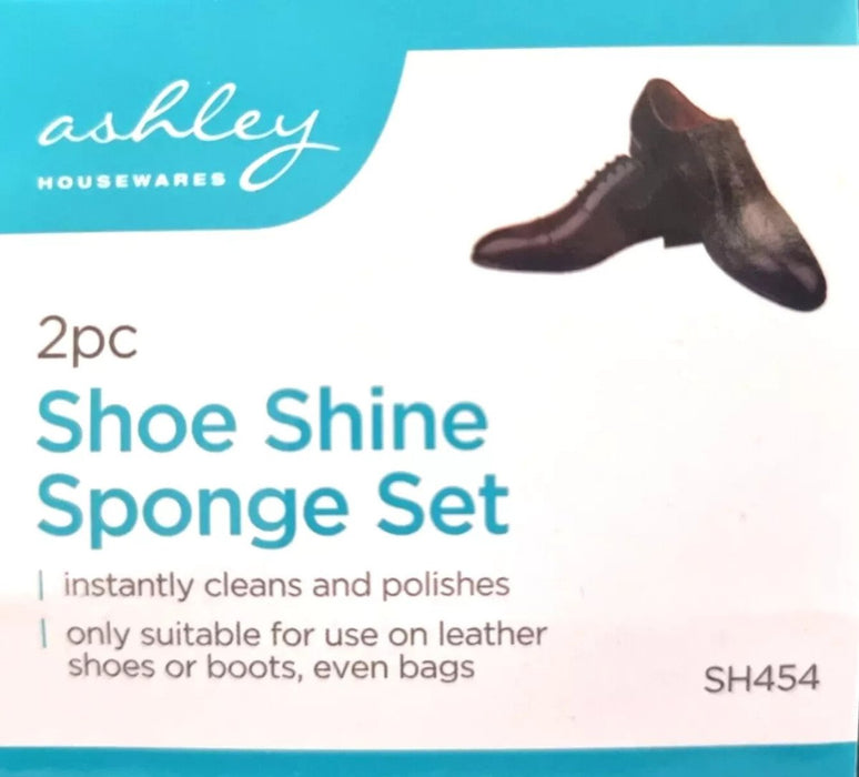 2Pc Shoe Shine Sponge Set Kit Leather Cleaner Polish Shining Boots Shoes
