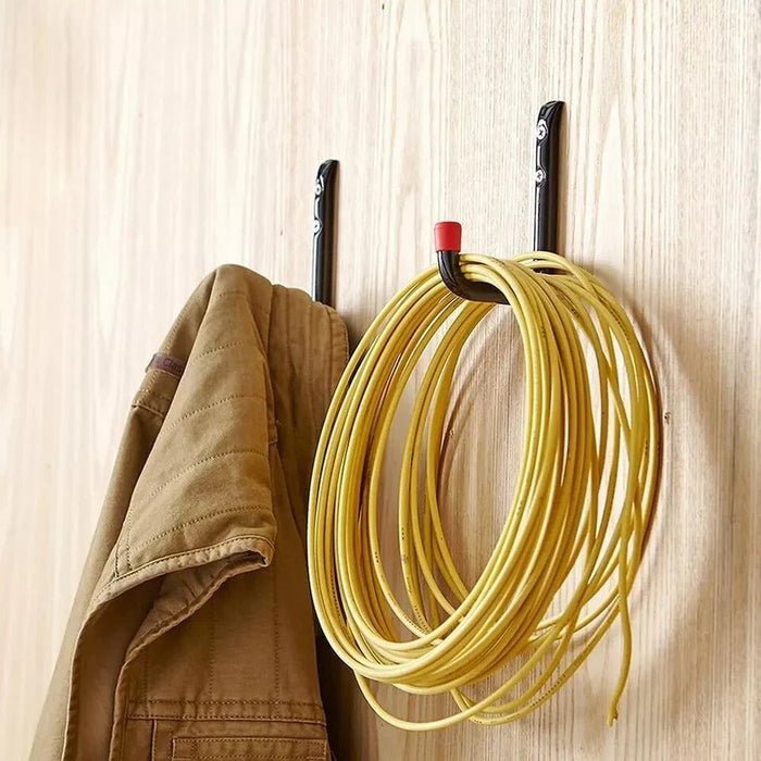 DEKTON 4 x Wall Mounted Storage Hooks, Steps Ladders Hoses Tools Garden Shed