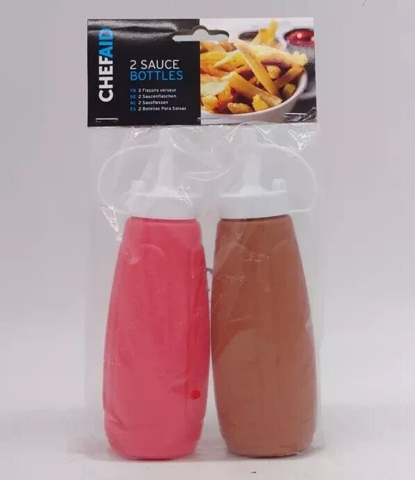 Chef Aid Squeezy Sauce Condiment Bottles Set of 2 Pieces