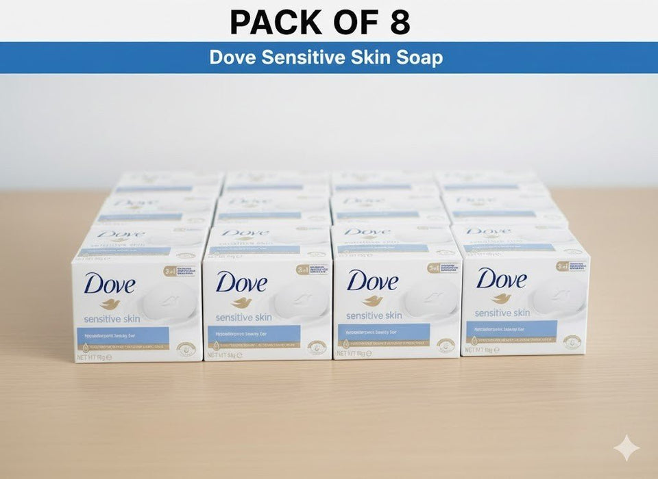 Dove Pure & Sensitive Hypoallergenic Beauty Cream Soap Bar 8 bars x 90g.