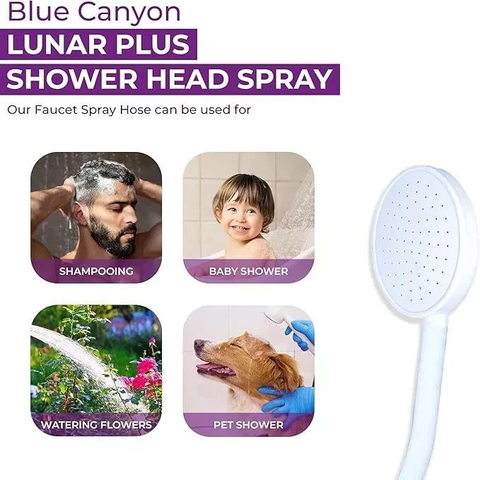 Double Tap Bath Sink Shower Head Hose Spray Pipe Tub Attachment