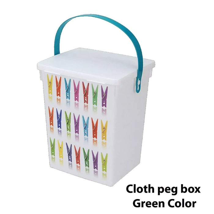 Peg Storage Basket Container 5L Lid Dishwasher Tablet Laundry Washing Peg Box UK