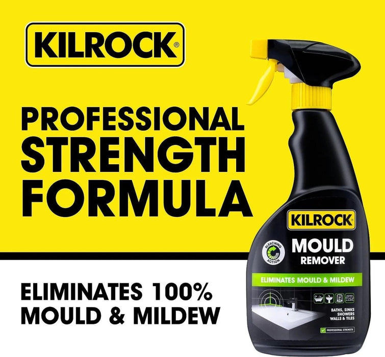 BLACK MOULD MILDEW SPRAY REMOVER READY TO USE FOR WALLS 500ML KILROCK NEW