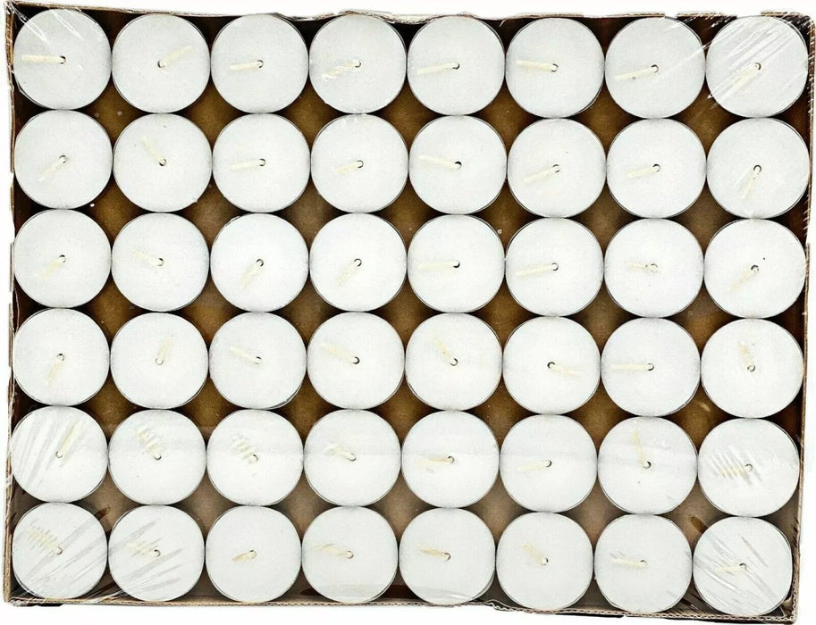 100 Tea Night Lights Candles 8 HOUR LONG BURN Unscented Tealights Nightlight 8HR