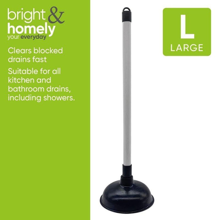 Toilet Sink Drain Bath Plunger Heavy Duty Rubber Unblocker Bathroom Kitchen L