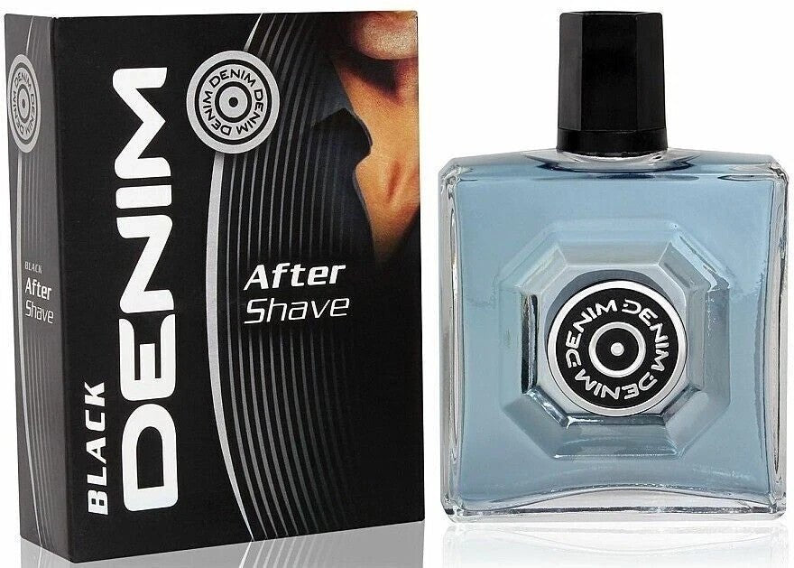 3 x Denim 100ml Aftershave Black Brand New Glass Bottles