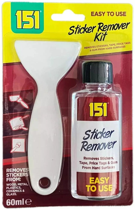 Sticker Remover Kit Scraper Remove Tape Gum Sticky Paint Wood Glass Tags New 151