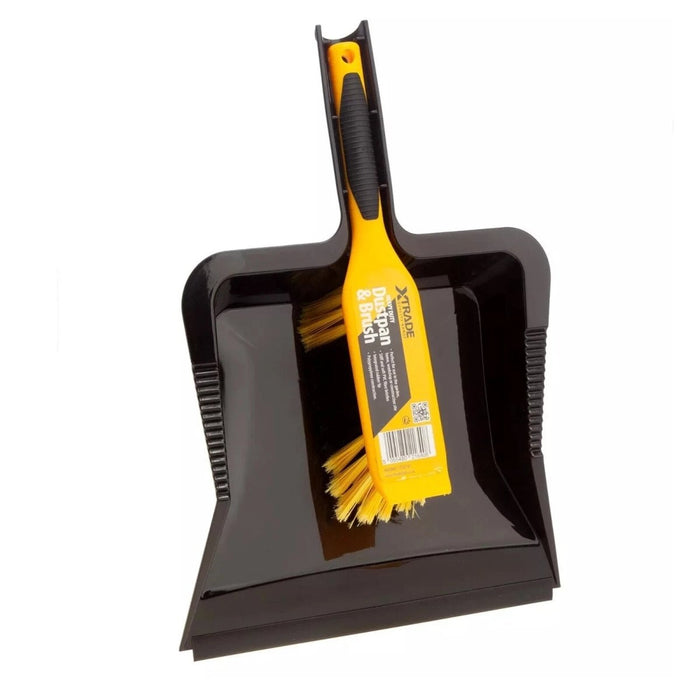 XTrade Heavy Duty Brush & Dustpan Set Clean Home Offices Workshops Commercial