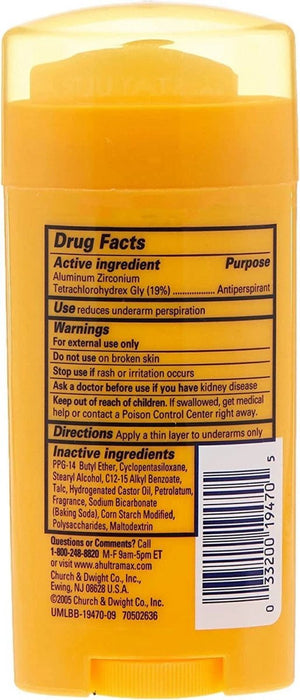Arm And Hammer Ultramax Deodorant Antiperspirant Invisible Solid, Powder Fresh