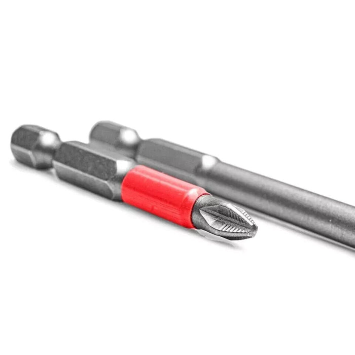 Dekton DT65412 10 Piece 50mm Non-Slip Pozi* PZ2 Power Drill Screwdriver Bit Set.