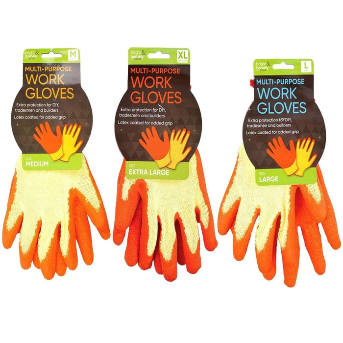 Pair Multi Purpose Grip Work Safety Gloves For Gardening Builder Hand Protection