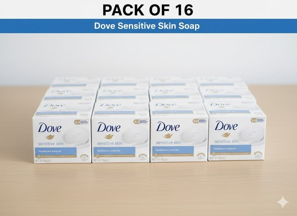 Dove Soap Sensitive Skin = 16 X 90g Bars ONLY £20.95 with FREE POSTAGE
