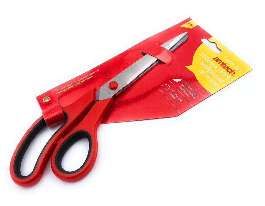 Amtech Wallpaper Scissors Precision Blade Quality Tool Stainless Steel 10"