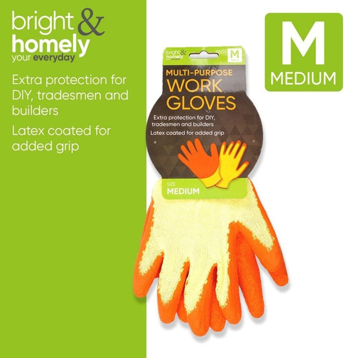1 Pair Multi Purpose Grip Work Safety Gloves Builders Gardening Hand Protection.