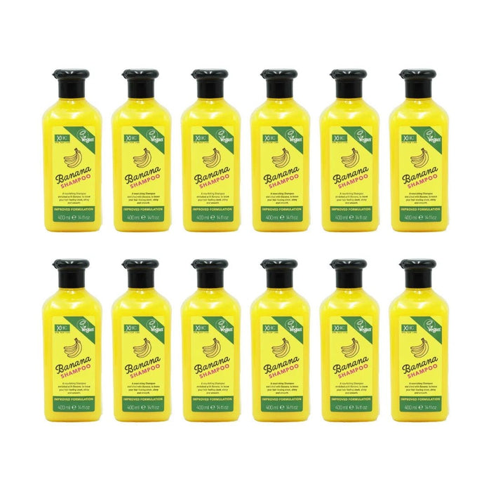 XHC Banana Shampoo XPEL Hair Care for Shiny & Smooth Hair 400ml - Pack of 12