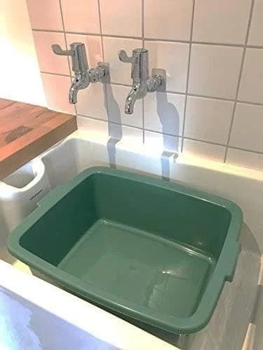 Addis Extra Large Washing Up Bowl 12 Litre Rectangular Belfast Butler - Metallic