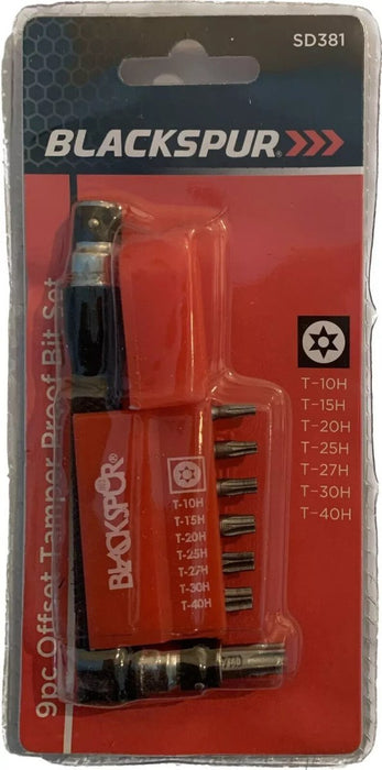 9 PCs Offset Tamper Proof Bit Set Torx  Security Screw Holder Screwdriver Set