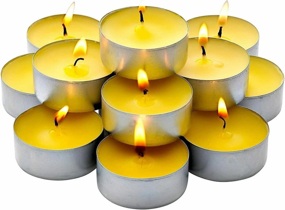 25x Citronella Tea Light Candles - Garden Home Mosquito Insect Repellent