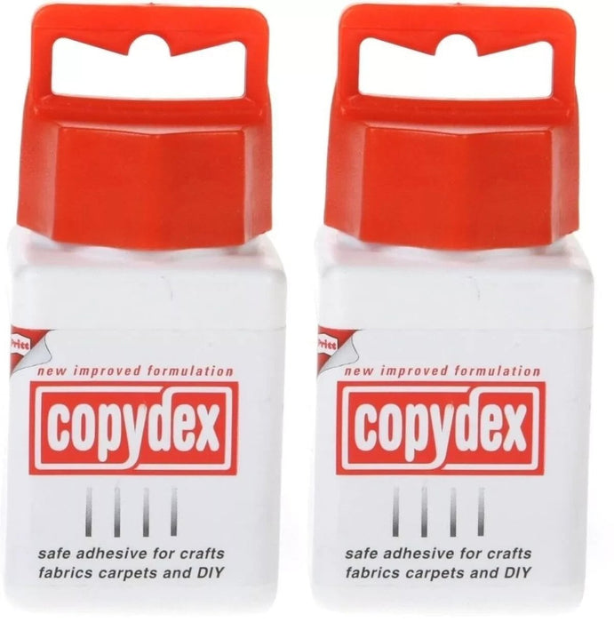2x Copydex Adhesive Craft Carpet Fabric Textile Leather DIY Brush On Glue 125ml