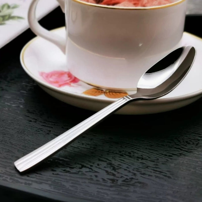 10x Stainless Steel Teaspoons Everyday Tea Spoon Set Coffee Drink Kitchen Home