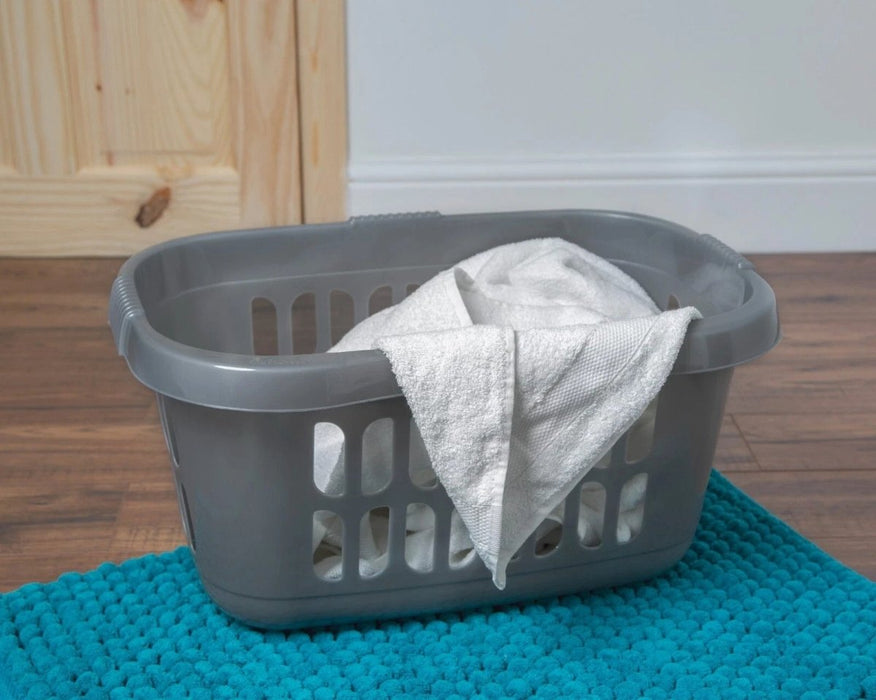 60L Hipster Laundry Basket Washing Clothes Carrier Storage Hamper Bin Tidy - UK