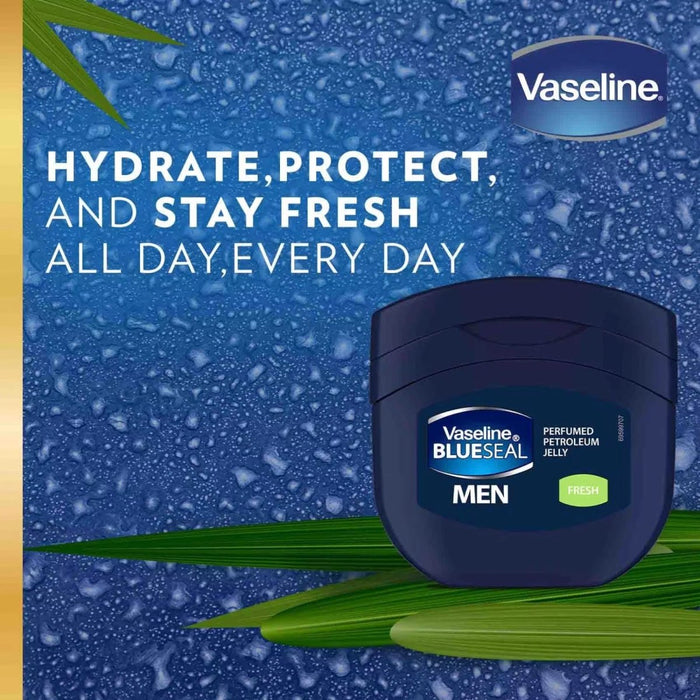 2 x 250ml Vaseline BLUE SEAL Men FRESH Petroleum Jelly for Dry Sensitive skin