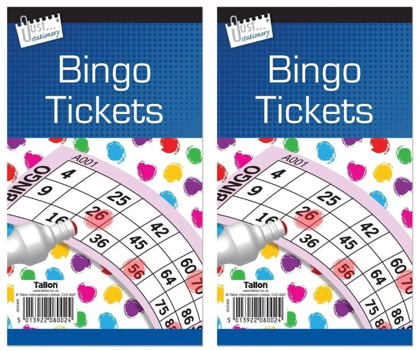 2 x Jumbo Bingo Book Pad of 600 Tickets 6 To View All Colours Security Coded