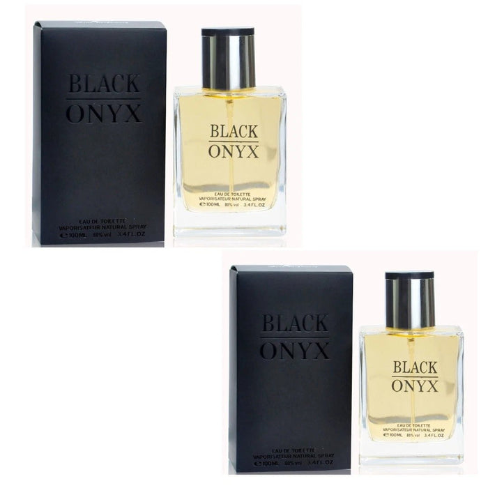 2 x Black Onyx Mens Perfume Eau De Toilette . Xmas Gift set for Him 100ml